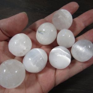 Selenite Medium 0.93" +/- Tumbled Stone SL9 | Natural genuine stones & crystals in various shapes & sizes. Buy raw cut, tumbled, or polished gemstones for making jewelry or crystal healing energy vibration raising reiki stones. #crystals #gemstones #crystalhealing #crystalsandgemstones #energyhealing #affiliate #ad
