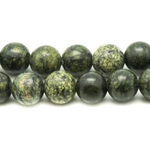 Shop Serpentine Bead Shapes! 10pc – Stone Beads – Serpentine Balls 10mm 4558550031112 | Natural genuine other-shape Serpentine beads for beading and jewelry making.  #jewelry #beads #beadedjewelry #diyjewelry #jewelrymaking #beadstore #beading #affiliate #ad