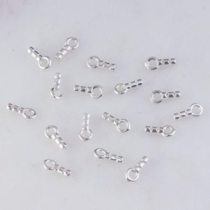 Shop Crimp Beads! Set of 20 Pieces – Crimp End Caps in Sterling Silver 0.7mm Inside Diameter, Closed Ring End Cap, End Caps for Beading Chain SFC069 | Shop jewelry making and beading supplies, tools & findings for DIY jewelry making and crafts. #jewelrymaking #diyjewelry #jewelrycrafts #jewelrysupplies #beading #affiliate #ad