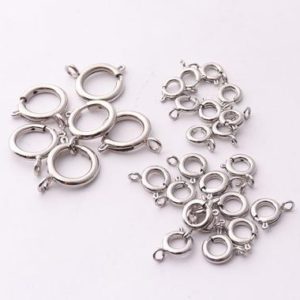 Shop Clasps for Making Jewelry! Silver Spring Ring Clasp brass clasp spring ring jewelry clasps Connectors Findings spring ring bulk Jewelry Finding Jewelry Making Supplies | Shop jewelry making and beading supplies, tools & findings for DIY jewelry making and crafts. #jewelrymaking #diyjewelry #jewelrycrafts #jewelrysupplies #beading #affiliate #ad