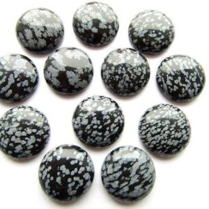 Snowflake Obsidian Cabochons 20mm Round Snowflake Natural Obsidian Cabochons Gray Black Cabochon Jewelry making Supplies 2pcs. | Natural genuine stones & crystals in various shapes & sizes. Buy raw cut, tumbled, or polished gemstones for making jewelry or crystal healing energy vibration raising reiki stones. #crystals #gemstones #crystalhealing #crystalsandgemstones #energyhealing #affiliate #ad
