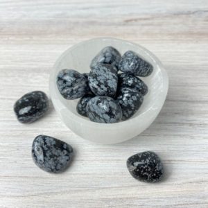 Shop Tumbled Snowflake Obsidian Crystals & Pocket Stones! Snowflake Obsidian, Tumbled Stones, Crystals, Crystal Tumble, Pocket Stone, Healing Crystals, Natural Stone, Minerals and Crystals, Obsidian | Natural genuine stones & crystals in various shapes & sizes. Buy raw cut, tumbled, or polished gemstones for making jewelry or crystal healing energy vibration raising reiki stones. #crystals #gemstones #crystalhealing #crystalsandgemstones #energyhealing #affiliate #ad
