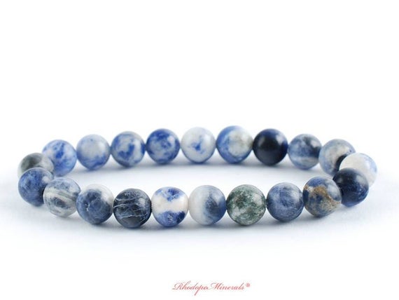 Sodalite Bracelet, Sodalite Bracelets 8 Mm, Sodalite Crystals, Sodalite Stones, Metaphysical Crystals, Gifts, Crystals, Stones, Rocks, Gems