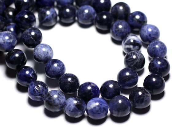 2pc - Perles De Pierre - Sodalite Boules 12mm - 4558550092946