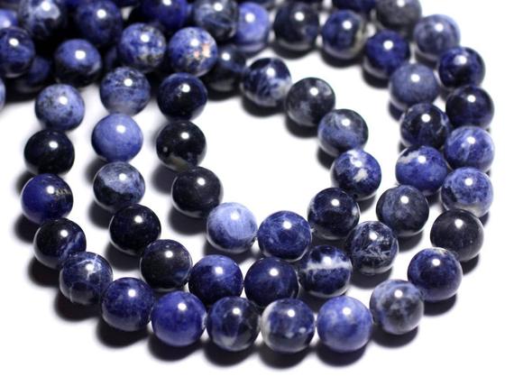 4pc - Perles De Pierre - Sodalite Boules 10mm   4558550021854