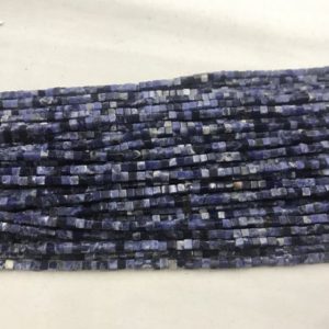 Shop Sodalite Bead Shapes! Natural Sodalite 2-2.5mm Cube Genuine Blue Gemstone Loose Tube Beads 15 inch Jewelry Supply Bracelet Necklace Material Support Wholesale | Natural genuine other-shape Sodalite beads for beading and jewelry making.  #jewelry #beads #beadedjewelry #diyjewelry #jewelrymaking #beadstore #beading #affiliate #ad