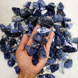 Sodalite Rough Stones – A Grade Bulk Wholesale – Raw Sodalite Crystal Stones for Cabbing, Tumbling, Wicca, Reiki & Crystal Healing | Natural genuine stones & crystals in various shapes & sizes. Buy raw cut, tumbled, or polished gemstones for making jewelry or crystal healing energy vibration raising reiki stones. #crystals #gemstones #crystalhealing #crystalsandgemstones #energyhealing #affiliate #ad