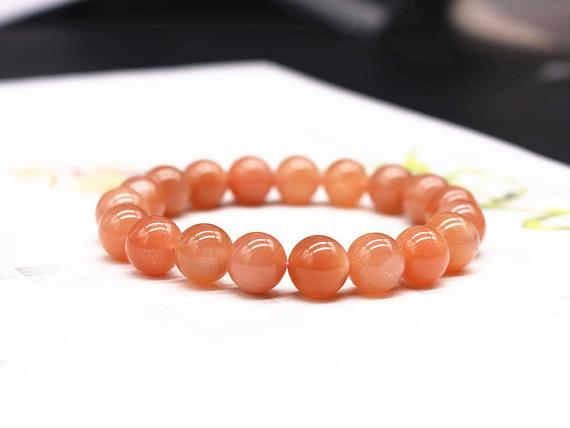 Natural Aa Sunstone Beads Bracelet,sunstone Beaded Bracelet,jewelry Gift Bracelet,wholesale Bracelet,bulk Bracelet Supply