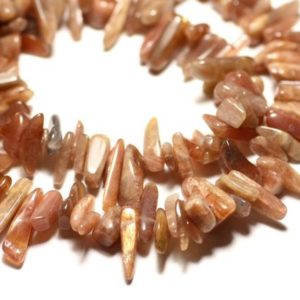 Shop Sunstone Chip & Nugget Beads! Thread 39cm 110pc approx – Stone Beads – Sunstone Rockeries Chips Batonnets 8-20mm | Natural genuine chip Sunstone beads for beading and jewelry making.  #jewelry #beads #beadedjewelry #diyjewelry #jewelrymaking #beadstore #beading #affiliate #ad