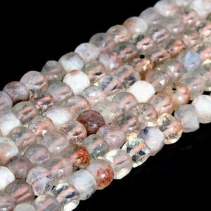 Shop Sunstone Faceted Beads! Genuine Natural Transparent Multicolor Sunstone Loose Beads India Faceted Cube Shape 5x5mm | Natural genuine faceted Sunstone beads for beading and jewelry making.  #jewelry #beads #beadedjewelry #diyjewelry #jewelrymaking #beadstore #beading #affiliate #ad