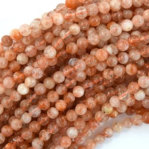 Natural Orange Gold Sunstone Round Beads 15" Strand 4mm 6mm 8mm 10mm | Natural genuine beads Gemstone beads for beading and jewelry making.  #jewelry #beads #beadedjewelry #diyjewelry #jewelrymaking #beadstore #beading #affiliate #ad