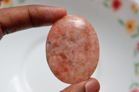 A+ (new) Grade Natural Sunstone Palmstone, Sunstone Crystal Palmstone Carving, Healing Stone Crystal Stone, Sunstone Stone, Christmasgift