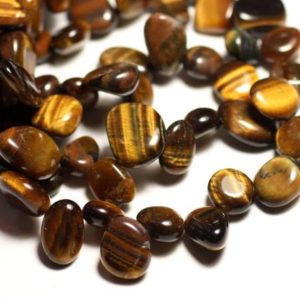 Shop Tiger Eye Chip & Nugget Beads! 10pc – Perles de Pierre – Oeil de Tigre Chips Rocailles 8-14mm – 8741140016293 | Natural genuine chip Tiger Eye beads for beading and jewelry making.  #jewelry #beads #beadedjewelry #diyjewelry #jewelrymaking #beadstore #beading #affiliate #ad