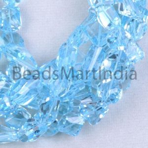 Shop Topaz Chip & Nugget Beads! Sky Blue Topaz Faceted Nugget Shape Beads, Blue Topaz Nugget Shape Beads, Sky Blue Topaz Faceted Beads, Sky Blue Topaz Beads, Topaz Beads | Natural genuine chip Topaz beads for beading and jewelry making.  #jewelry #beads #beadedjewelry #diyjewelry #jewelrymaking #beadstore #beading #affiliate #ad