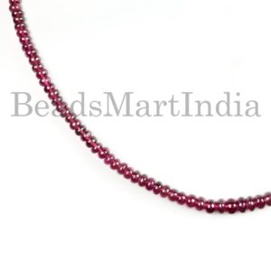 Shop Tourmaline Necklaces! Rubellite Tourmaline Plain Rondelle Beads Necklace, 4-5.5MM Tourmaline Necklace Beads, Rubellite Tourmaline Beads,Natural Tourmaline Beads | Natural genuine Tourmaline necklaces. Buy crystal jewelry, handmade handcrafted artisan jewelry for women.  Unique handmade gift ideas. #jewelry #beadednecklaces #beadedjewelry #gift #shopping #handmadejewelry #fashion #style #product #necklaces #affiliate #ad