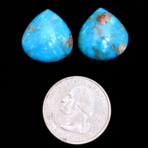 Shop Turquoise Cabochons! Genuine Turquoise Gemstone Cabochon Pair, Turquoise 18x18mm Heart Cabs | Natural Turquoise Semi Precious Loose Gemstone Cabochon- 20Carats | Natural genuine stones & crystals in various shapes & sizes. Buy raw cut, tumbled, or polished gemstones for making jewelry or crystal healing energy vibration raising reiki stones. #crystals #gemstones #crystalhealing #crystalsandgemstones #energyhealing #affiliate #ad