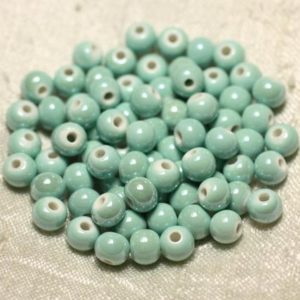 Shop Turquoise Bead Shapes! 20pc – Perles Céramique Porcelaine Boules 6mm Vert Turquoise pastel irisé –  8741140010581 | Natural genuine other-shape Turquoise beads for beading and jewelry making.  #jewelry #beads #beadedjewelry #diyjewelry #jewelrymaking #beadstore #beading #affiliate #ad