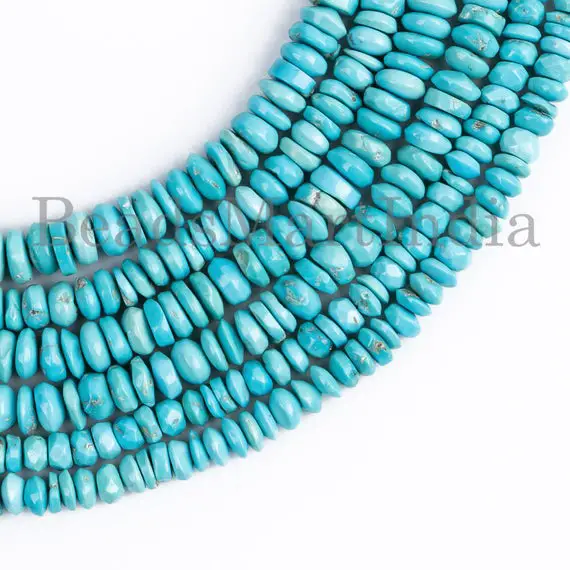 Turquoise Beads, Turquoise Smooth Beads, Turquoise Tyre Shape Beads, Turquoise Smooth Tyre Shape Beads, Turquoise Plain Tyre Shape Beads