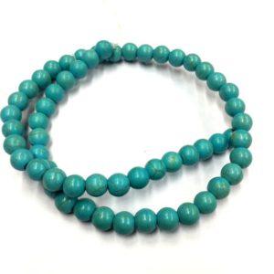 Shop Turquoise Round Beads! Natural Smooth Turquoise Round Ball Beads Beads 8mm Plain Gemstone Beads 15" Strand | Natural genuine round Turquoise beads for beading and jewelry making.  #jewelry #beads #beadedjewelry #diyjewelry #jewelrymaking #beadstore #beading #affiliate #ad