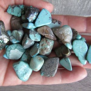 Turquoise Small Tumbled Stone T105 | Natural genuine stones & crystals in various shapes & sizes. Buy raw cut, tumbled, or polished gemstones for making jewelry or crystal healing energy vibration raising reiki stones. #crystals #gemstones #crystalhealing #crystalsandgemstones #energyhealing #affiliate #ad