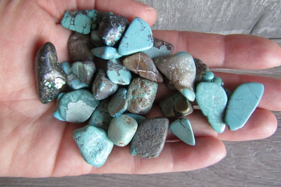 Turquoise 0.5 Inch + Tumbled Stone T105