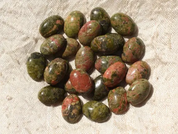 Cabochon De Pierre - Unakite Ovale 14x10mm - 1pc   4558550016935