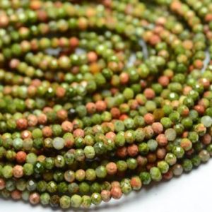 Shop Unakite Faceted Beads! 12.5 Inch Strand Natural Unakite Rondelle 2mm Machine Cut Micro Rondelles Faceted Gemstone Beads Superb Unakite Beads Rondelles No2760 | Natural genuine faceted Unakite beads for beading and jewelry making.  #jewelry #beads #beadedjewelry #diyjewelry #jewelrymaking #beadstore #beading #affiliate #ad