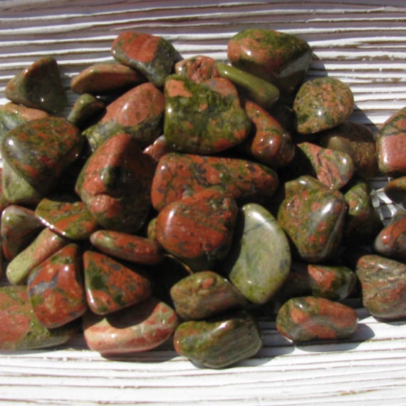 Unakite -  Tumbled Unakite - Tumbled Stone - Bulk - Unakite Stone - Unakite Crystal - Grounding Stone - Balance Stone - Emf Pollution