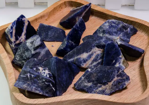 Wholesale Blue Sodalite Raw Natural Stone Loose Points/beads For Jewelry Making/gift-decor-pendant-necklace-bracelet