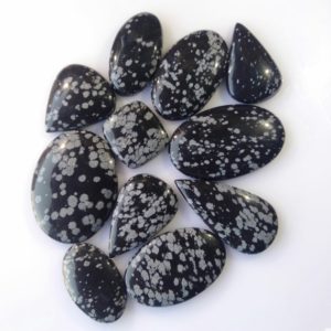 Shop Snowflake Obsidian Cabochons! Wholesale Cabochon Lot, Natural Snowflake Obsidian Cabochon Lot, Mix Shape Snowflake Obsidian Loose Gemstone Lot, Wire Wrapping Supply A-107 | Natural genuine stones & crystals in various shapes & sizes. Buy raw cut, tumbled, or polished gemstones for making jewelry or crystal healing energy vibration raising reiki stones. #crystals #gemstones #crystalhealing #crystalsandgemstones #energyhealing #affiliate #ad