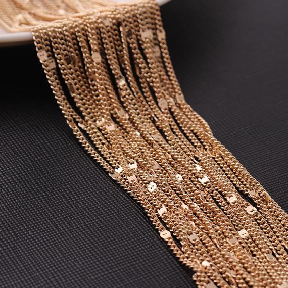 You Choose Length--plain Simple Gold Thin Chain, Bulk Chain, Jewelry Making Chain, Fine Chain, Gold Women Chain,chains Diy Making