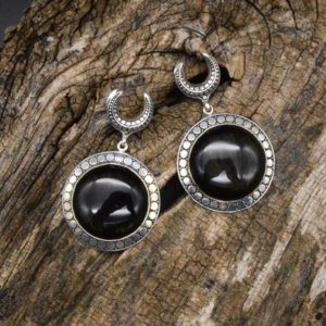 Shop Golden Obsidian Earrings! 1 pair of ear weights with Golden Obsidian S6 | Natural genuine Golden Obsidian earrings. Buy crystal jewelry, handmade handcrafted artisan jewelry for women.  Unique handmade gift ideas. #jewelry #beadedearrings #beadedjewelry #gift #shopping #handmadejewelry #fashion #style #product #earrings #affiliate #ad