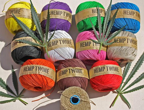 Colored Hemp Twine Cord: 1mm, 405 Ft - Macrame & Kumihimo