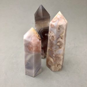 Shop Agate Points & Wands! One Flower Agate (Cherry Blossom) Point | Natural genuine stones & crystals in various shapes & sizes. Buy raw cut, tumbled, or polished gemstones for making jewelry or crystal healing energy vibration raising reiki stones. #crystals #gemstones #crystalhealing #crystalsandgemstones #energyhealing #affiliate #ad