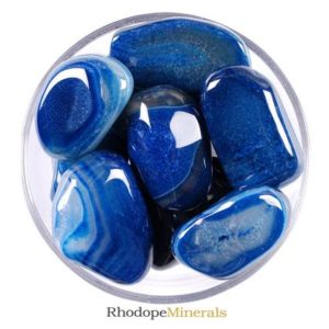 Shop Tumbled Agate Crystals & Pocket Stones! One XXL Blue Agate Tumbled Stone, Blue Agate Tumbled Stones, Blue Agate Tumbled Stones, Blue Agate Tumbled Stone, Healing Blue Agate Stones | Natural genuine stones & crystals in various shapes & sizes. Buy raw cut, tumbled, or polished gemstones for making jewelry or crystal healing energy vibration raising reiki stones. #crystals #gemstones #crystalhealing #crystalsandgemstones #energyhealing #affiliate #ad