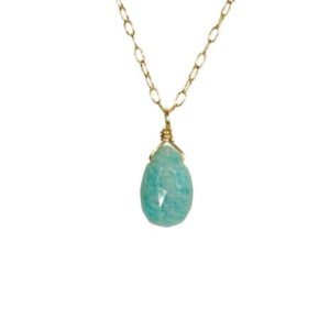 Shop Amazonite Necklaces! Amazonite necklace, healing crystal necklace, mint green gemstone necklace, august birthstone, everyday necklace, 14k gold filled chain | Natural genuine Amazonite necklaces. Buy crystal jewelry, handmade handcrafted artisan jewelry for women.  Unique handmade gift ideas. #jewelry #beadednecklaces #beadedjewelry #gift #shopping #handmadejewelry #fashion #style #product #necklaces #affiliate #ad