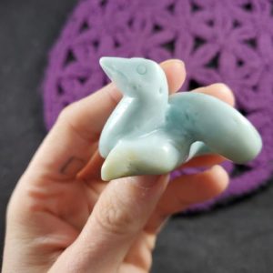 Shop Amazonite Shapes! Amazonite Snake Carved Crystal Stones Serpent Cobra blue green carving animal totem | Natural genuine stones & crystals in various shapes & sizes. Buy raw cut, tumbled, or polished gemstones for making jewelry or crystal healing energy vibration raising reiki stones. #crystals #gemstones #crystalhealing #crystalsandgemstones #energyhealing #affiliate #ad