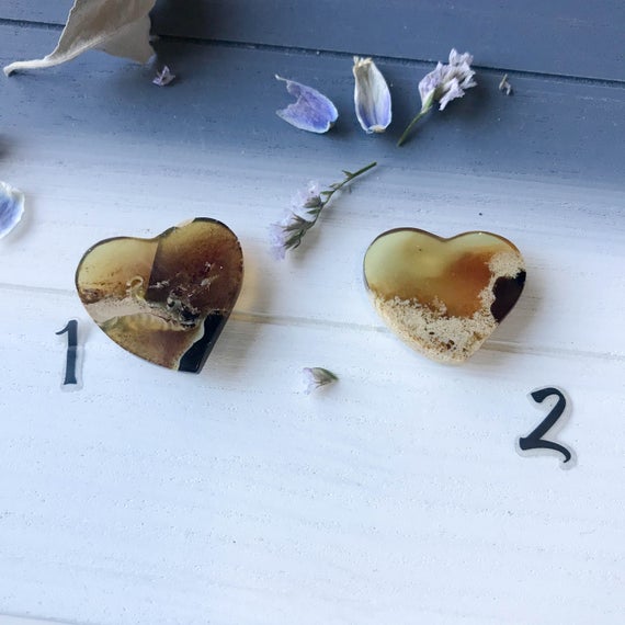 Amber Indonesian Hearts - The Stone For Nurturing And Wisdom