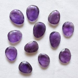 Natural Amethyst Gemstone, Gems For Jewelry, Fancy Amethyst Loose Gemstone, Faceted Gems, 5 Pcs Lot, 13×16 -16x23mm#P0328 | Natural genuine stones & crystals in various shapes & sizes. Buy raw cut, tumbled, or polished gemstones for making jewelry or crystal healing energy vibration raising reiki stones. #crystals #gemstones #crystalhealing #crystalsandgemstones #energyhealing #affiliate #ad
