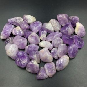 Shop Tumbled Amethyst Crystals & Pocket Stones! Amethyst Tumbled Stone Amethyst Quartz Crystal Tumbled Gemstone Healing Gemtone Mineral Specimen Reiki Meditation Crystal Grid Altar CD-TS | Natural genuine stones & crystals in various shapes & sizes. Buy raw cut, tumbled, or polished gemstones for making jewelry or crystal healing energy vibration raising reiki stones. #crystals #gemstones #crystalhealing #crystalsandgemstones #energyhealing #affiliate #ad