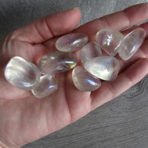 Angel Aura Quartz Tumbled Stone 1 inch + Crystal | Natural genuine stones & crystals in various shapes & sizes. Buy raw cut, tumbled, or polished gemstones for making jewelry or crystal healing energy vibration raising reiki stones. #crystals #gemstones #crystalhealing #crystalsandgemstones #energyhealing #affiliate #ad