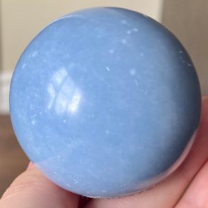 Shop Angelite Shapes! Angelite sphere ball | Natural genuine stones & crystals in various shapes & sizes. Buy raw cut, tumbled, or polished gemstones for making jewelry or crystal healing energy vibration raising reiki stones. #crystals #gemstones #crystalhealing #crystalsandgemstones #energyhealing #affiliate #ad