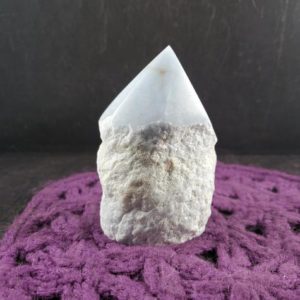 Angelite Top Polished Crystal Point Stones Crystals Natural Blue Anhydrite Unique Display Self standing Peru | Natural genuine stones & crystals in various shapes & sizes. Buy raw cut, tumbled, or polished gemstones for making jewelry or crystal healing energy vibration raising reiki stones. #crystals #gemstones #crystalhealing #crystalsandgemstones #energyhealing #affiliate #ad