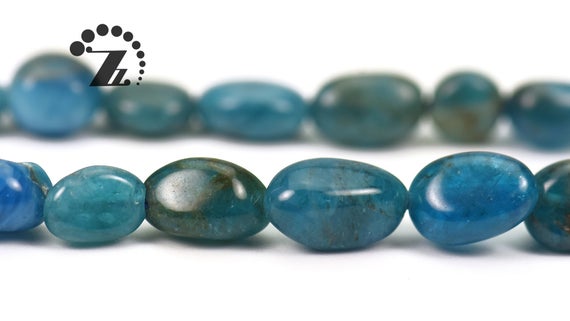 Blue Apatite Pebble Chips Beads,pebble Nugget Beads,irregular Beads,apatite,natural,gemstone,diy,grade A,5-8mm,15" Full Strand