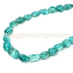 Fil De Perles En Apatite Bleu-vert - Environ 290 Pièces Chips 5-10mm, 89cm, Neuf Fait Main