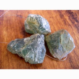 Shop Apatite Chip & Nugget Beads! Raw Apatite Stone, Apatite Rough Stone, Large 1mm Hole Apatite GemStone, Raw Gemstones, 3 Pieces, 22 To 25mm Each | Natural genuine chip Apatite beads for beading and jewelry making.  #jewelry #beads #beadedjewelry #diyjewelry #jewelrymaking #beadstore #beading #affiliate #ad