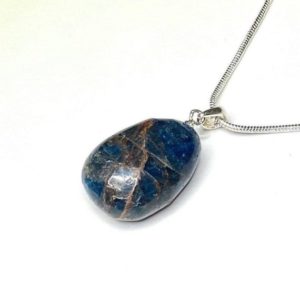 Blue Apatite Pendant with Chain | Natural genuine Apatite pendants. Buy crystal jewelry, handmade handcrafted artisan jewelry for women.  Unique handmade gift ideas. #jewelry #beadedpendants #beadedjewelry #gift #shopping #handmadejewelry #fashion #style #product #pendants #affiliate #ad