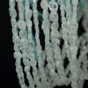 Shop Aquamarine Chip & Nugget Beads! 6×4-9x6mm Aquamarine Gemstone Grade AB Cloudy Blue Pebble Nugget Loose Beads 14 inch Full Strand (90185133-891) | Natural genuine chip Aquamarine beads for beading and jewelry making.  #jewelry #beads #beadedjewelry #diyjewelry #jewelrymaking #beadstore #beading #affiliate #ad