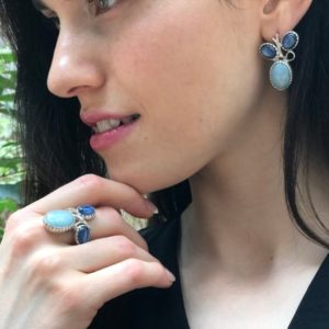 Shop Aquamarine Earrings! Aquamarine Earrings, Natural Aquamarine, Heavy Earrings, March Birthstone, Large Blue Earrings, Bohemian Earrings, Solid Silver Earrings | Natural genuine Aquamarine earrings. Buy crystal jewelry, handmade handcrafted artisan jewelry for women.  Unique handmade gift ideas. #jewelry #beadedearrings #beadedjewelry #gift #shopping #handmadejewelry #fashion #style #product #earrings #affiliate #ad