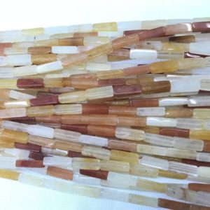 Shop Aventurine Bead Shapes! Natural Aventurine 4x13mm Cuboid Genuine Red Loose Gemstone Tube Beads 15 inch Jewelry Supply Bracelet Necklace Material Support Wholesale | Natural genuine other-shape Aventurine beads for beading and jewelry making.  #jewelry #beads #beadedjewelry #diyjewelry #jewelrymaking #beadstore #beading #affiliate #ad